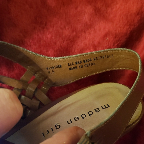 Madden Girl Tan Woven Sandals - Picture 2 of 5